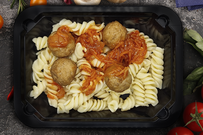 Фрикадельки мясные с макаронами, 300г