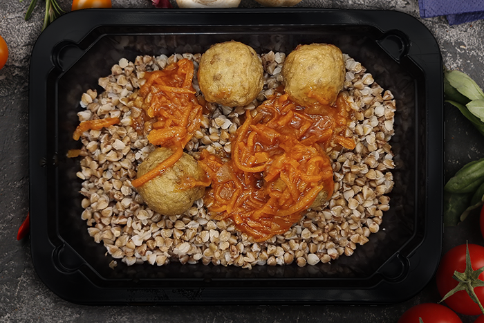 Фрикадельки мясные с гречкой, 300г