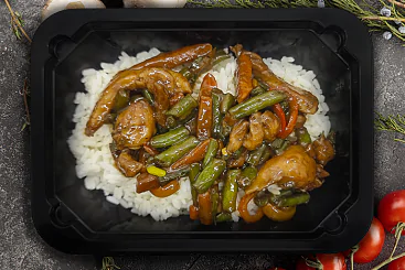 Курица терияки с рисом, 300г