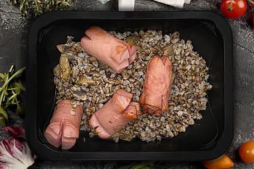 Сосиски зайчики с гречкой и грибами, 300г