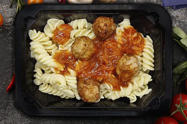 Фрикадельки из индейки с макаронами, 300г