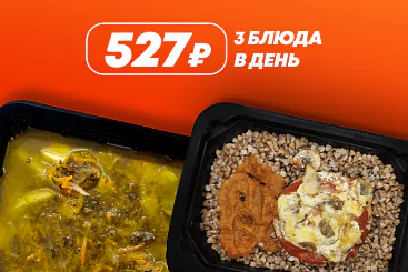 527р. 3 блюда в день - 5 дней