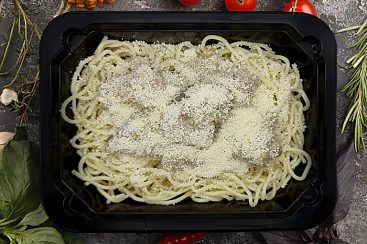 Спагетти с курицей и белыми грибами, 300г